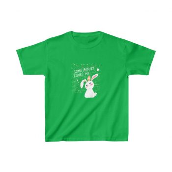 Kids Heavy Cotton T-Shirt - Some Bunny Loves Me Easter Bunny