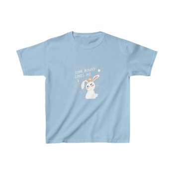 Kids Heavy Cotton T-Shirt - Some Bunny Loves Me Easter Bunny