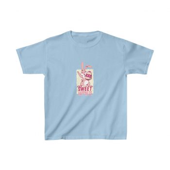 Kids Heavy Cotton T-Shirt - Sweet Happiness - Easter Bunny with Easter Egg