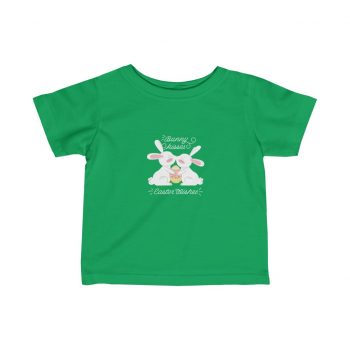 Kids Infant Fine Jersey Tee T-Shirt - Bunny Kisses Easter Wishes