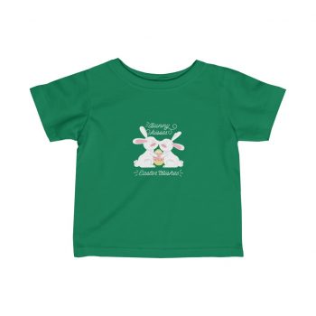 Kids Infant Fine Jersey Tee T-Shirt - Bunny Kisses Easter Wishes