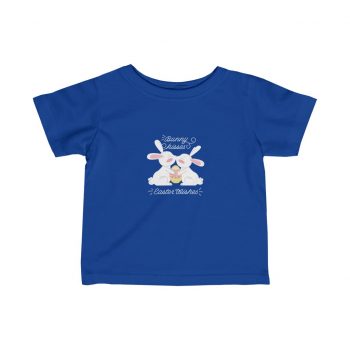 Kids Infant Fine Jersey Tee T-Shirt - Bunny Kisses Easter Wishes