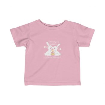 Kids Infant Fine Jersey Tee T-Shirt - Bunny Kisses Easter Wishes