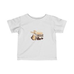 Kids Infant Fine Jersey Tee T-Shirt - Happiness Is Chocolate Eggs Easter Bunny