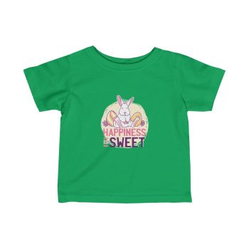 Kids Infant Fine Jersey Tee T-Shirt - Happiness Is Sweet Easter Bunny