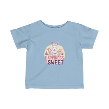 Kids Infant Fine Jersey Tee T-Shirt - Happiness Is Sweet Easter Bunny