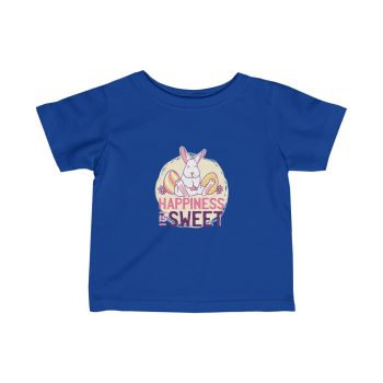 Kids Infant Fine Jersey Tee T-Shirt - Happiness Is Sweet Easter Bunny