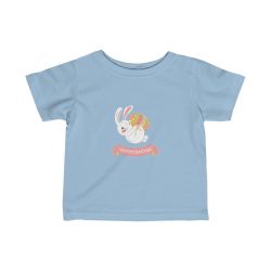 Kids Infant Fine Jersey Tee T-Shirt - Hoppy Easter Happy Easter Bunny Egg