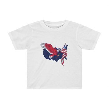 Kids Preschool T-Shirt 2T - 4T - American Eagle USA Map Flag