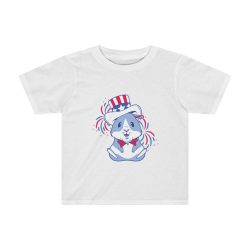 Kids Preschool T-Shirt 2T - 4T - American Guinea Pig Red Wearing White and Blue Hat