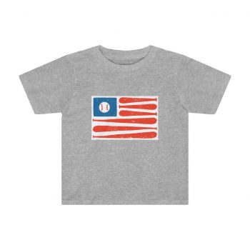 Kids Preschool T-Shirt 2T - 4T - Baseball American Flag