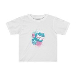 Kids Preschool T-Shirt 2T - 4T - Easter Eggs Spray Painted Blue Pink White