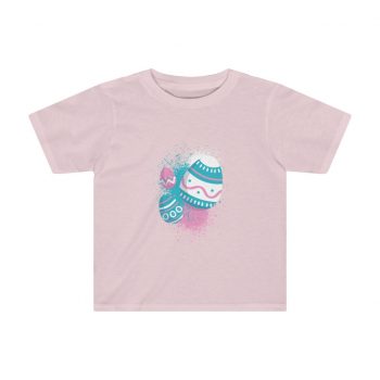 Kids Preschool T-Shirt 2T - 4T - Easter Eggs Spray Painted Blue Pink White