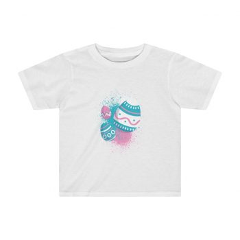 Kids Preschool T-Shirt 2T - 4T - Easter Eggs Spray Painted Blue Pink White