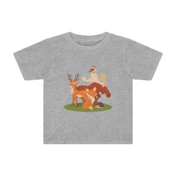 Kids Preschool T-Shirt 2T - 4T - Forest Animals Fox Deer Moose Possum