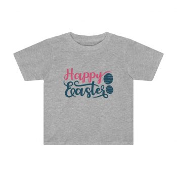 Kids Preschool T-Shirt 2T - 4T - Happy Easter Egg Blue Pink