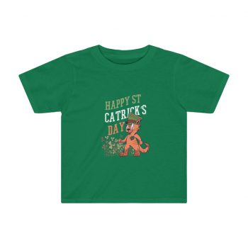 Kids Preschool T-Shirt 2T - 4T - Happy St Catrick's Day Cat Clover