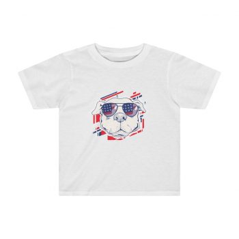 Kids Preschool T-Shirt 2T - 4T - Pitbull Pit bull USA American Flag