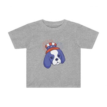 Kids Preschool T-Shirt 2T - 4T - Ragnar Dog American Puppy 4th July Hat