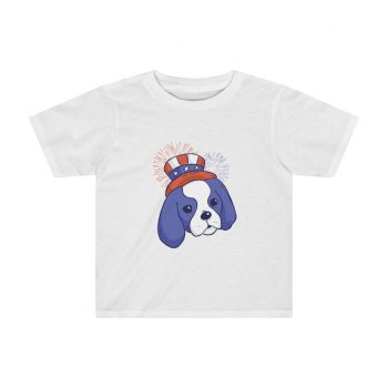 Kids Preschool T-Shirt 2T - 4T - Ragnar Dog American Puppy 4th July Hat