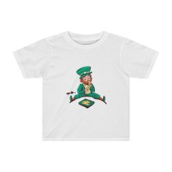 Kids Preschool T-Shirt 2T - 4T - St Patrick's Day Leprechaun Eating Pizza