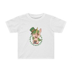 Kids Preschool T-Shirt 2T - 4T - St Patrick's Day Leprechaun Unicorn Pot of Gold