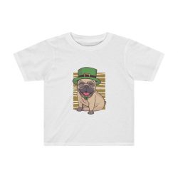 Kids Preschool T-Shirt 2T - 4T - St Patricks Pug Dog Clover