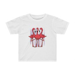 Kids Preschool T-Shirt 2T - 4T - Three Flamingos American Flag