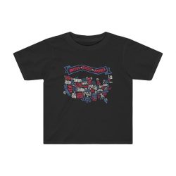 Kids Preschool T-Shirt 2T - 4T - United States of America Text Map