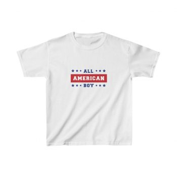 Kids T-Shirt Cotton - 4th Of July All American Boy