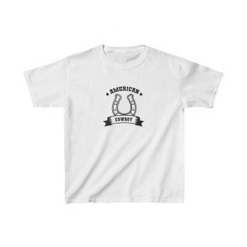 Kids T-Shirt Cotton - American Cowboy Horse Shoe