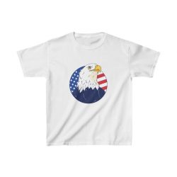 Kids T-Shirt Cotton - American Eagle USA Flag