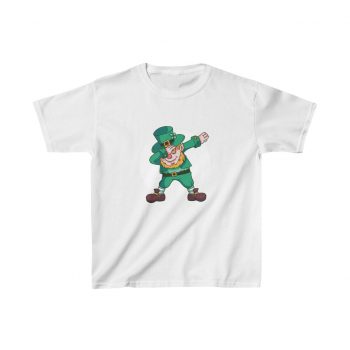 Kids T-Shirt Cotton - Dancing Leprechaun Dabbing St Patricks Day