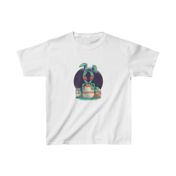 Kids T-Shirt Cotton - Easter Alien with Easter Eggs