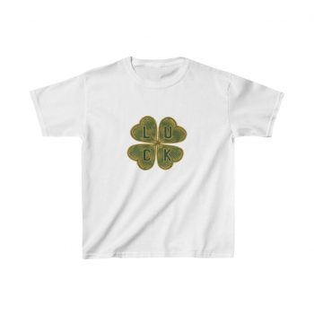 Kids T-Shirt Cotton - Four Leaf Clover Luck