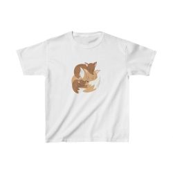 Kids T-Shirt Cotton - Fox Mom and Babies