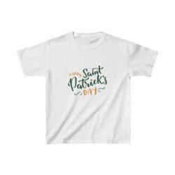 Kids T-Shirt Cotton - Happy St Patricks Day Orange Green