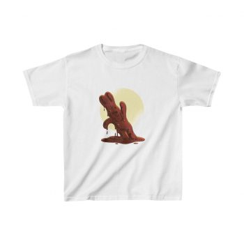 Kids T-Shirt Cotton - Melting Chocolate Easter Bunny