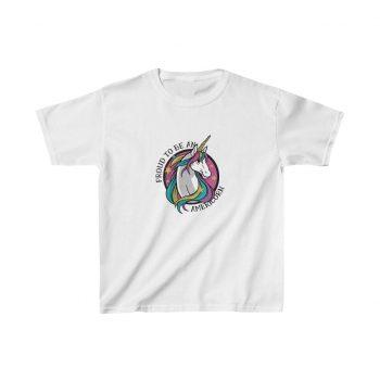 Kids T-Shirt Cotton - Proud To Be An Americorn - American Unicorn