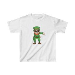 Kids T-Shirt Cotton - St Patricks Day Leprechaun Floss Dancing