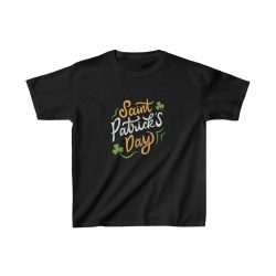 Kids T-Shirt Cotton - St Patricks Day Shamrocks Clovers Orange Green