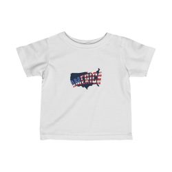 Kids T-Shirt Infant Fine Jersey Tee - America USA Map