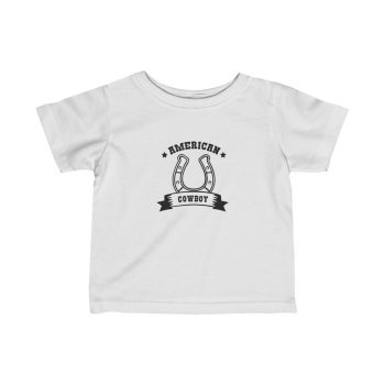 Kids T-Shirt Infant Fine Jersey Tee - American Cowboy Horse Shoe