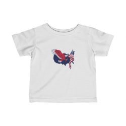 Kids T-Shirt Infant Fine Jersey Tee - American Eagle USA Map Flag