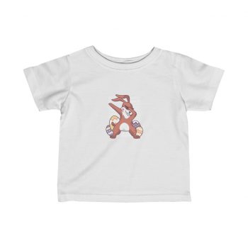 Kids T-Shirt Infant Fine Jersey Tee - Dabbing Easter Bunny Eggs Rabbit