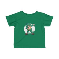 Kids T-Shirt Infant Fine Jersey Tee - Dancing Leprechaun Dabbing St Patricks Day