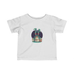 Kids T-Shirt Infant Fine Jersey Tee - Easter Alien with Easter Eggs