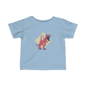 Kids T-Shirt Infant Fine Jersey Tee - Easter Bunny Dinosaur T Rex Tyrannosaurus