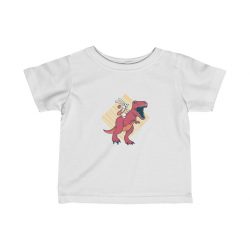 Kids T-Shirt Infant Fine Jersey Tee - Easter Bunny Dinosaur T Rex Tyrannosaurus