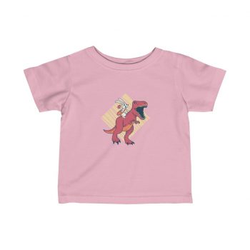 Kids T-Shirt Infant Fine Jersey Tee - Easter Bunny Dinosaur T Rex Tyrannosaurus